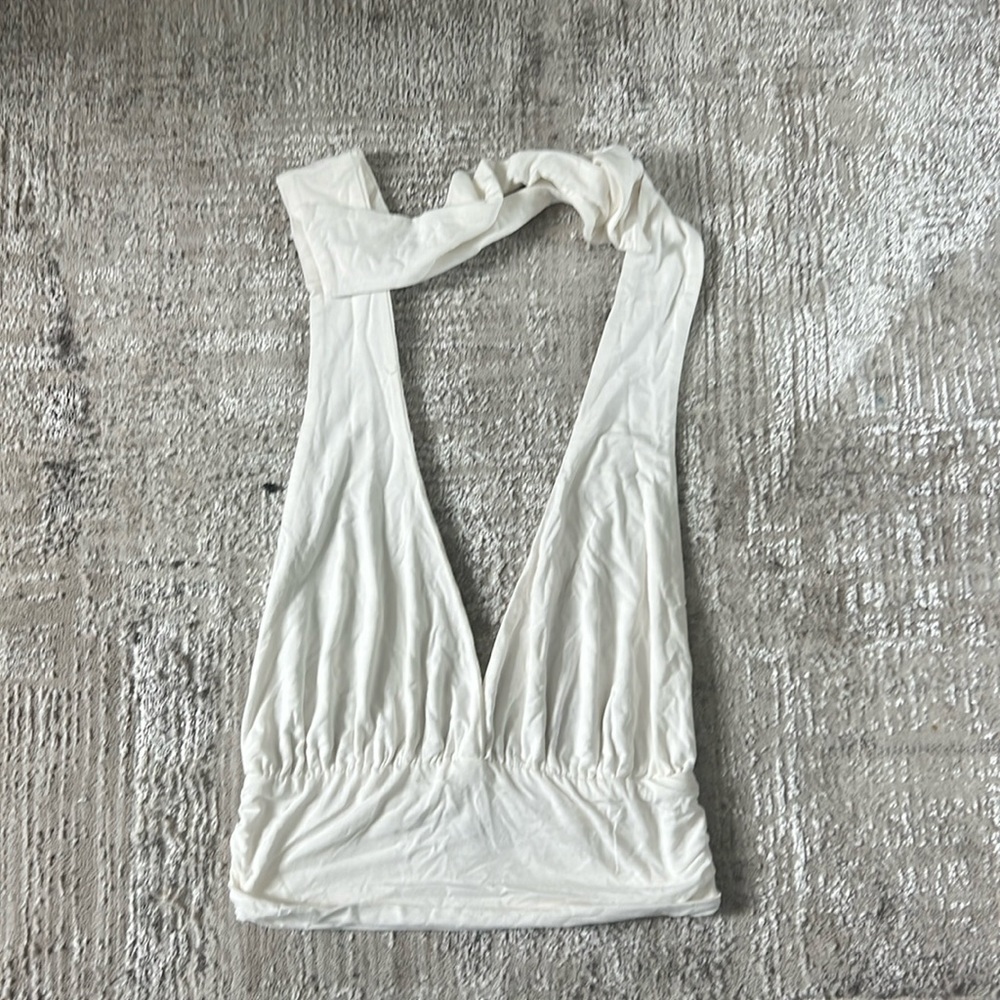 White Halter Top